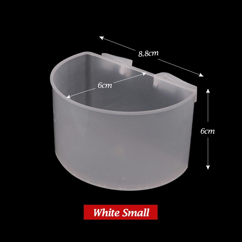 5Pz Tazza di Plastica Mangiatoia per Uccelli Domestici Ciotola Cibo Acqua Pappagallo Ciotola Alimentazione a Sospensione Mangiatoia a Canale Tazza Anti-schizzi Mangiatoia Gabbia Piccioni Forniture