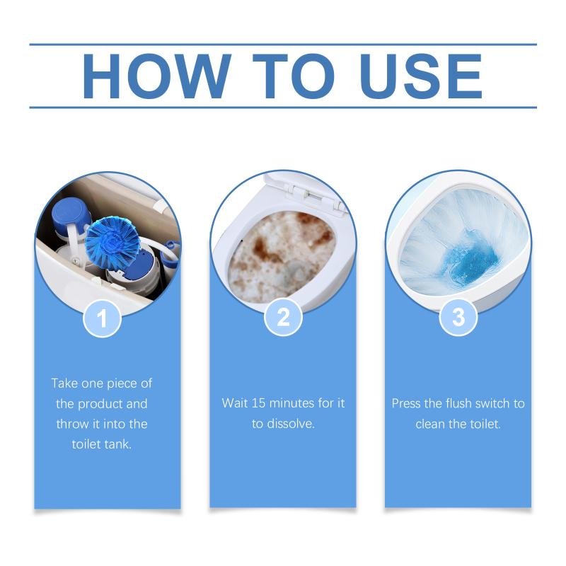 Strong Toilet Cleaning Block Deodorizing and Descaling Long Lasting Fragrance for Bathroom Toilet Bowl Cleaning