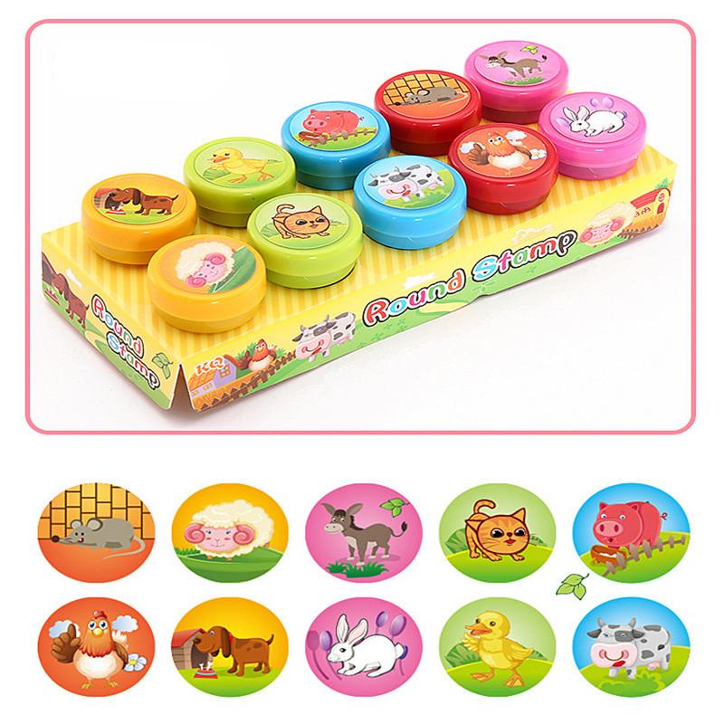 Детский мультяшный милый креативный штамп-награда мультяшный милый штамп-награда игрушка моющийся детский подарок красочный штамп с животными