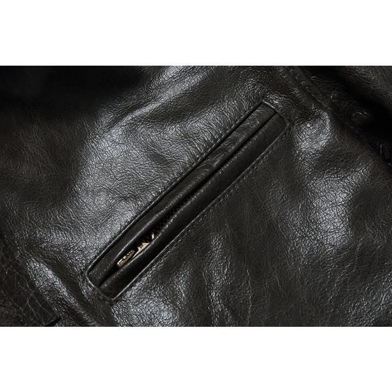 Chinese Size Genuine Cow Mens Leather Jacket Men Jackets Slim Gray Brown Stand Collar Jacket For Men Spring Autumn