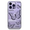 Black butterfly Clear Case for IPhone 16 15 14 13 12 11 Pro Max X XS Max XR 7 8 Plus Case Cover 16E
