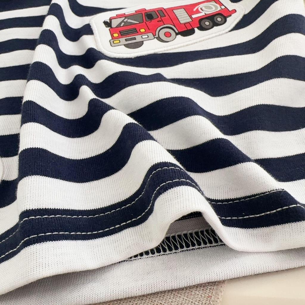 2026 Spring Arrival: Girls' Cartoon Stripe Long Sleeve T-shirt for Small & Medium Kids