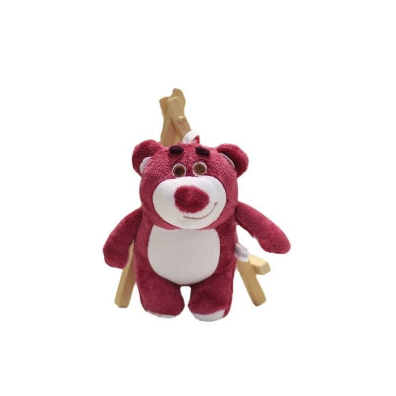 Adorable Strawberry Bear Plush Toy Keychain Cute Small Bear Soft Stuffed Animal
