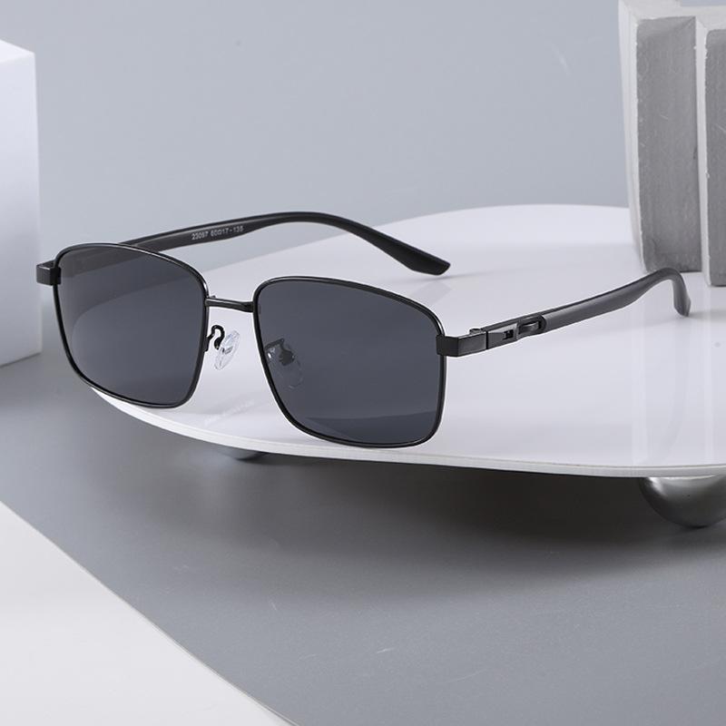 Herren Quadratischer Rahmen Polarisierte Sonnenbrille, UV400 Anti-UV Minimalistisch Mode Brillen Klassische Fahr-Polarisierte Brillen