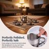Kids Stainless Steel Tea Set Pretend Play Kitchen Toy Heat Resistant Safe Teapot Cups For Boys Girls Preschool Learning