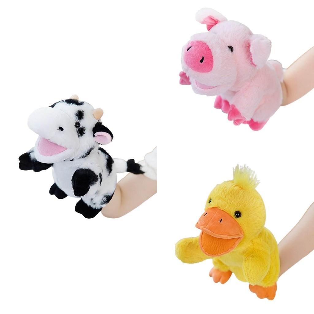 Tiger Waschbär Tier Handpuppe Interaktiver Löwe Mund Beweglich Kaninchen Plüschtier Handschuhe