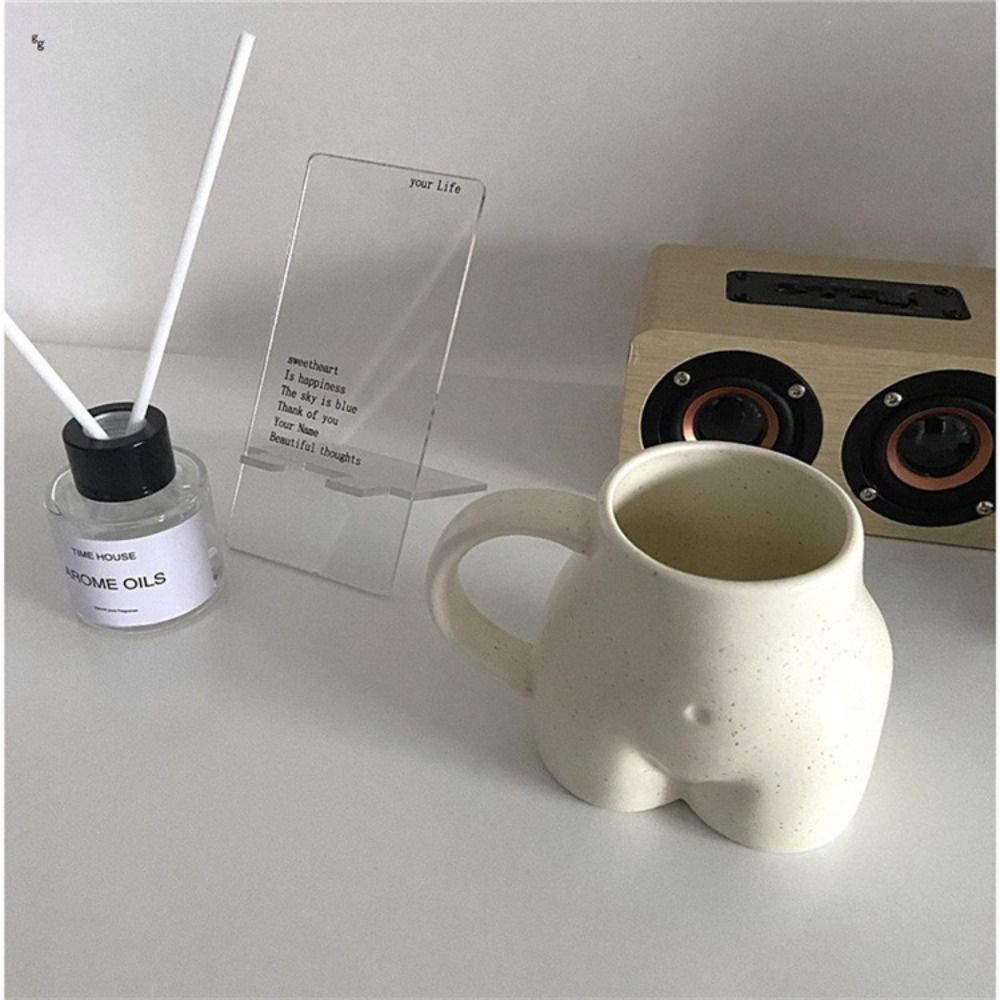 Porslinskaffemugg Butt Kroppsform Tekopp Gåva Keramisk Mugg Hushåll