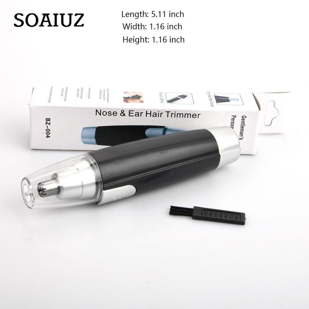 Dry Battery Nose Hair Trimmer Electric Stainless Steel Nose Hair Trimmer for Men and Women Black Nose Hair Trimmer