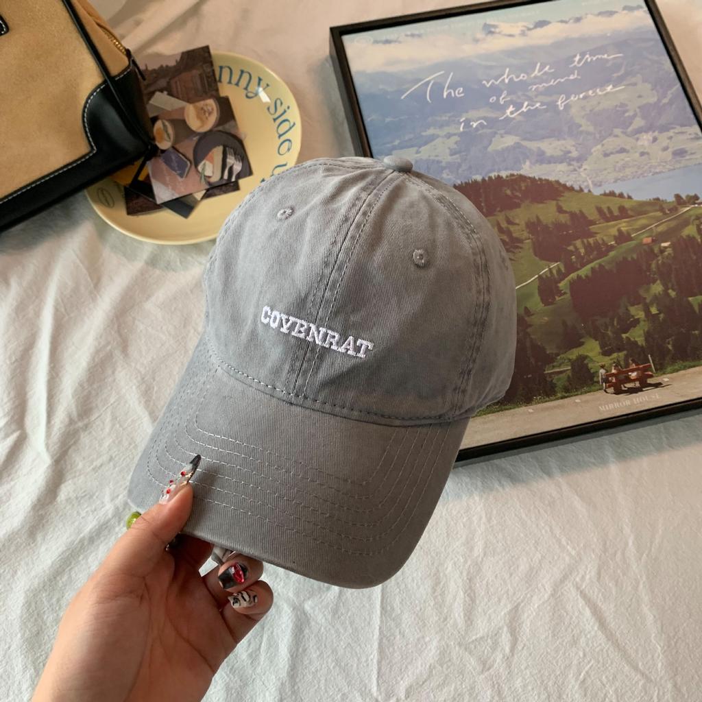 Stylish Embroidered Retro Cap Made From Soft Washed Fabric Perfect For Spring