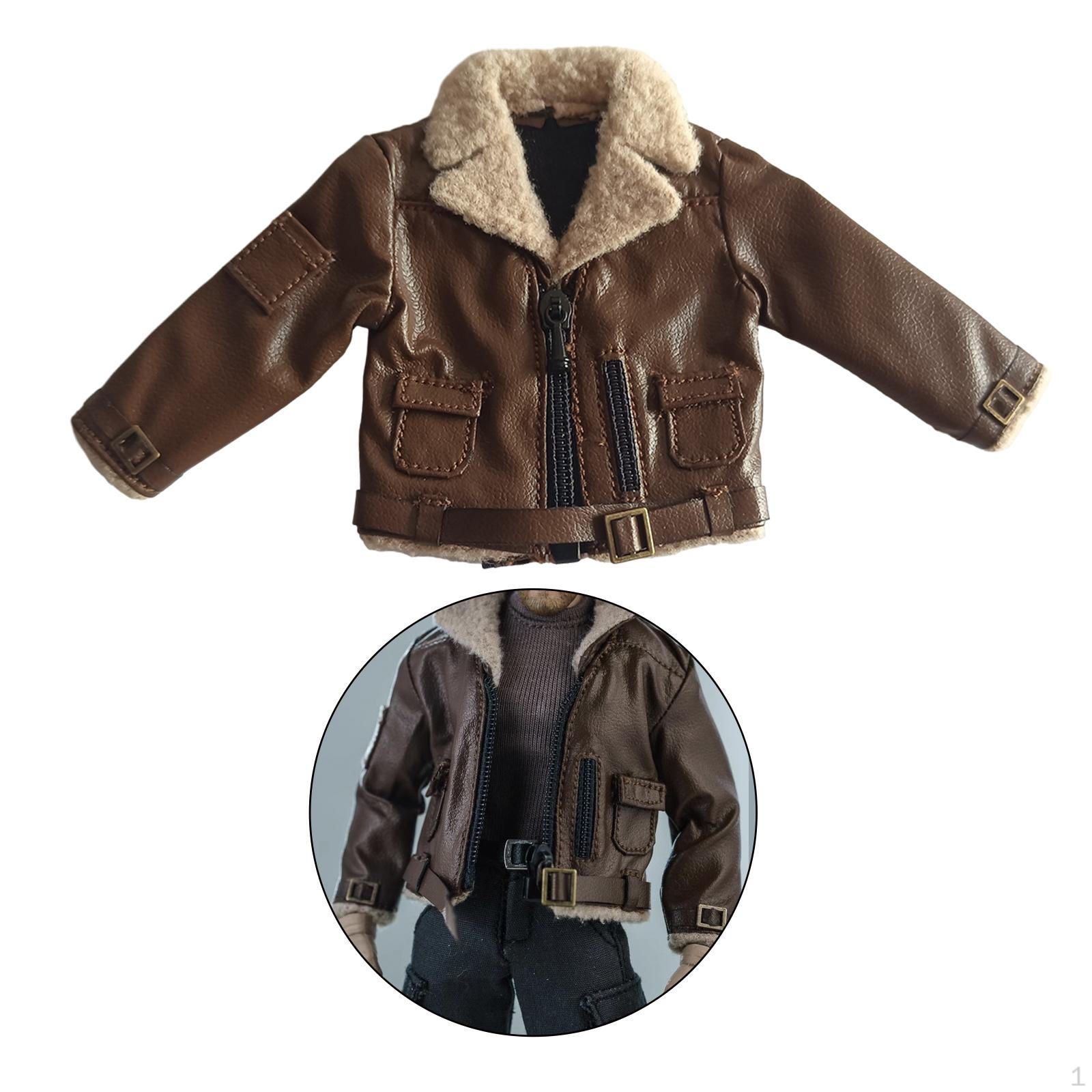 

1/12 Мужская фигурка куртка, 6-дюймовые фигурки, кукольный декор, повседневная одежда коричневый