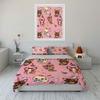 Cute Puppy Pattern Decor Set Soft Comfortable Duvet Cover Bedding Set Included 1*Duvet Cover & 2*Pillowcases, Gift