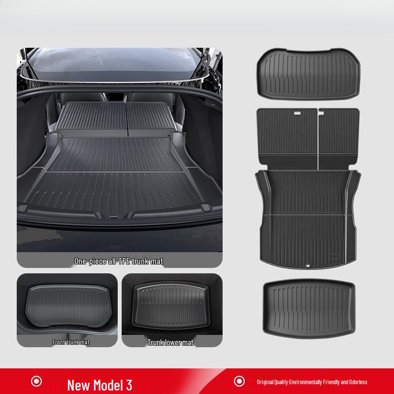 Upgraded TPE Trunk Mat Set for Tesla Model Y3 - Front & Rear Trunk, YL Interior Accessories