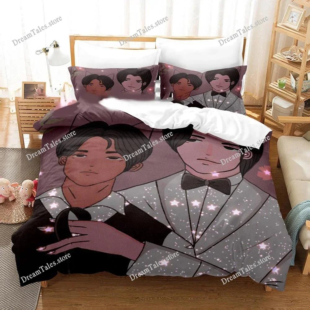 Bedding Set KinnPorsche Mileapo Single Twin Full Queen King Size Bed Set Aldult Kid Bedroom Duvetcover Sets Bed Sheet Set