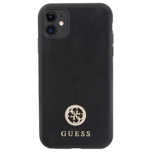 Guess Guhcn61Ps4Dgpk Iphone 11 / Xr 6.1 Czarny/Black Hardcase Strass Metal Logo