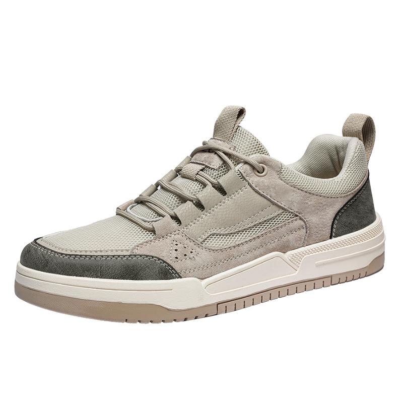 

Модная мужская повседневная обувь против скольжения, трендовая износостойкая кожаная спортивная обувь, мужские кроссовки 38 хаки
