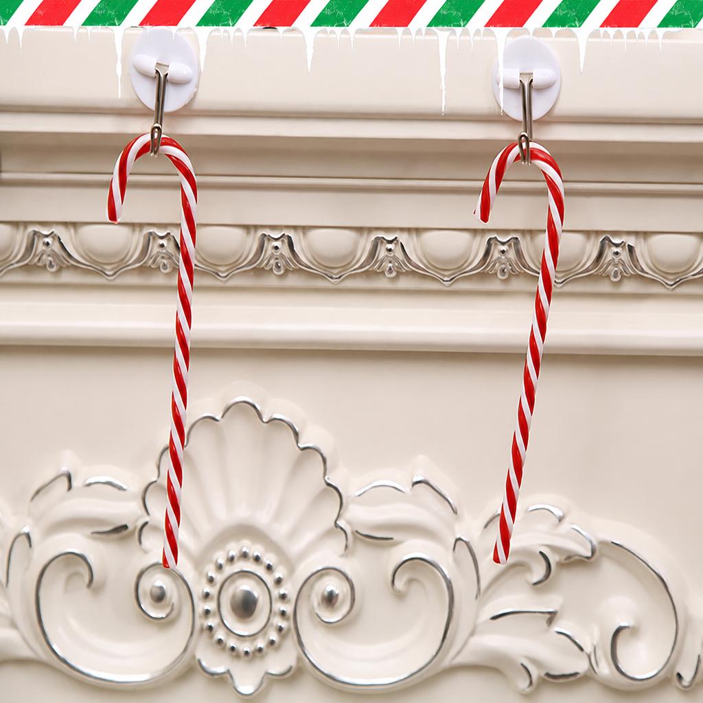 Christmas Hanging Ornament Glossy Xmas Tree Ornament Acrylic Candy Cane Ornament Lightweight Christmas Tree Hanging Decoration