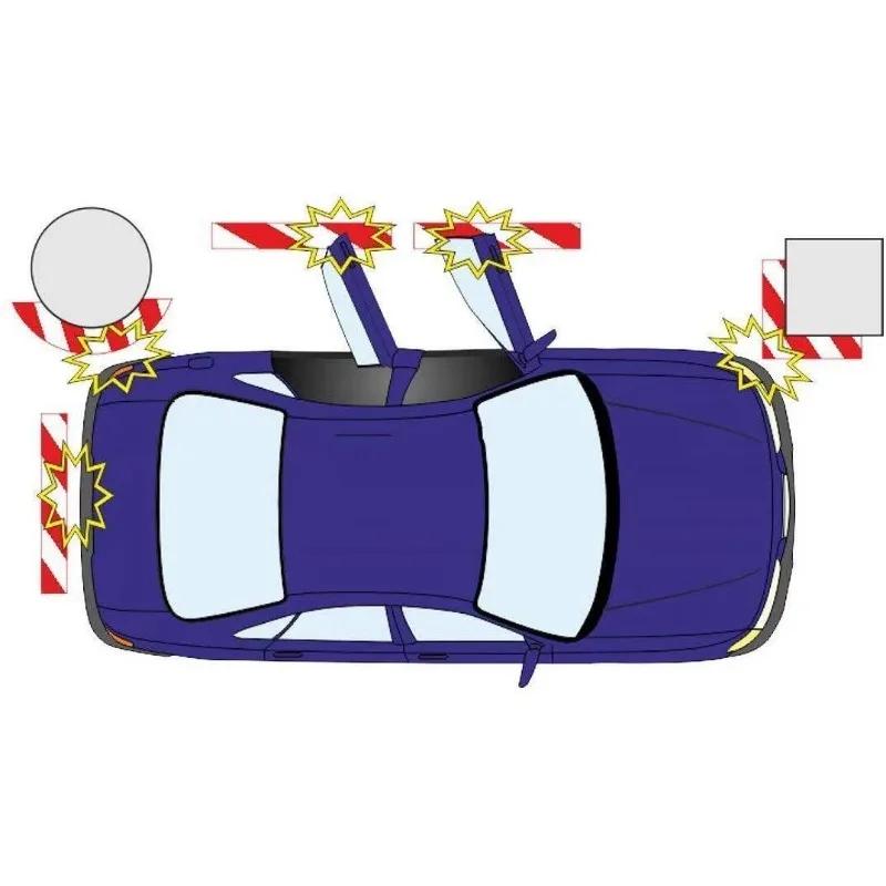 Garage Wall Protector Foam Edge Corner Bumper Foam Reflective Wall Corner Guard Car Door Protecting Wall Corner Anti-collision