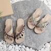 Geflochtene Damen Hausschuhe Draußen Flache Schuhe für Damen Neue Kollektion Mode Pantoletten Wasserdicht Sommer Schuhe Top Designs Sandalen