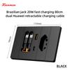 Brazil Standard Electrical 20A Socket Outlet with Usb Type-C Fast Charging 118 Type Wall Switches