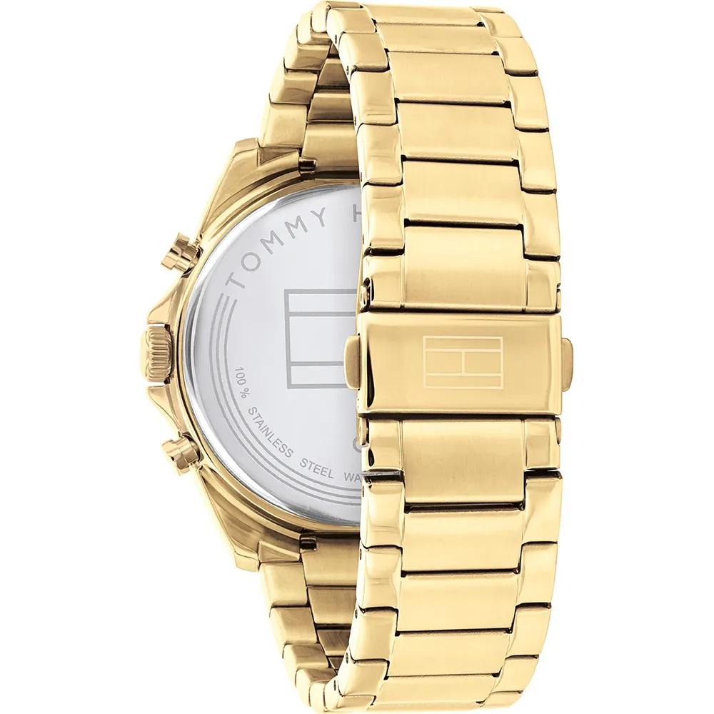 Tommy Hilfiger Baker Schwarzes Zifferblatt Gold Edelstahlarmband Herren-Quarzuhr 1710447