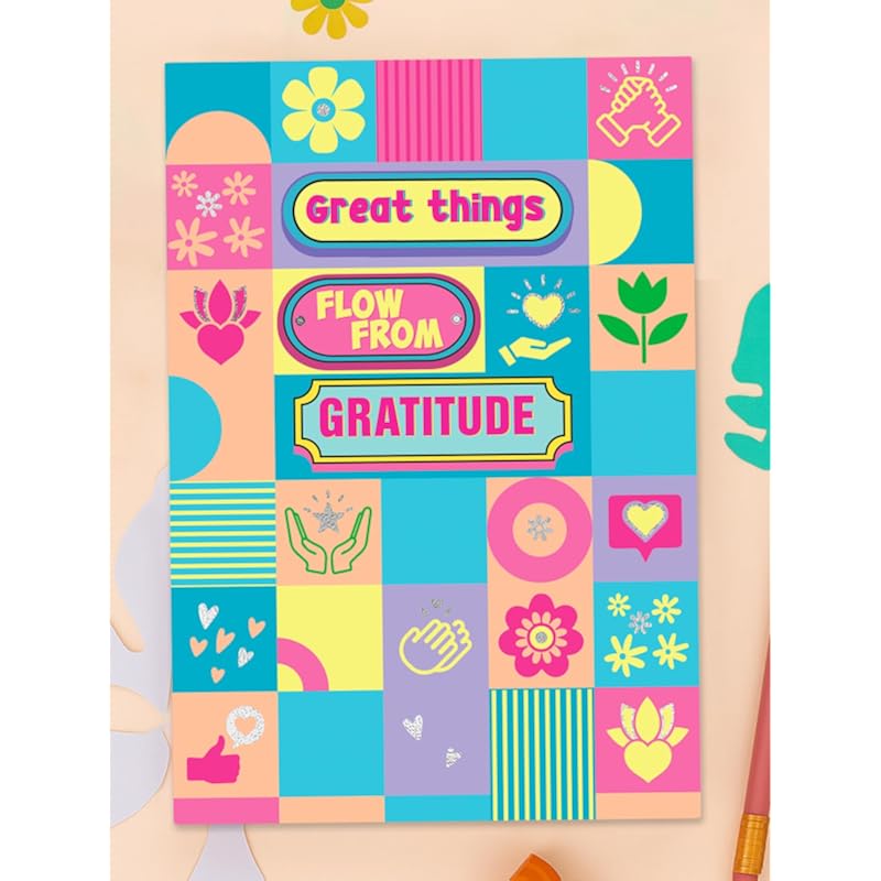 Doodle Daily 5 Minute Gratitude Journal - Positivity, Wellness & Mindfulness Journal For Teens & Adults - 90-Day Habit B