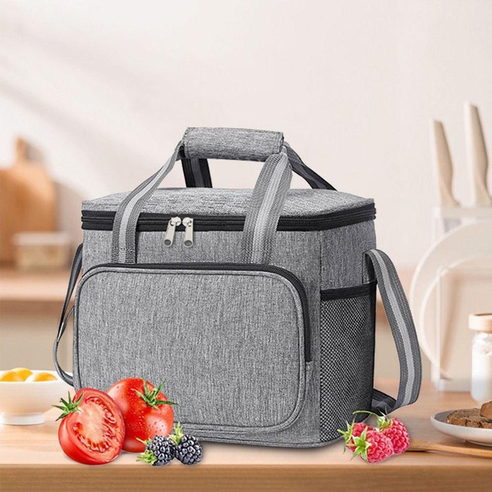 15L Thermal Lunch Bag Handheld Cooler Lunch Box Leak-proof Insulated Cooler Bag  Camping