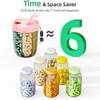 Pill Box Organizer with 6 Compartments Large Capacity Transparent Design Portable Pill Case Tablet Dispenser