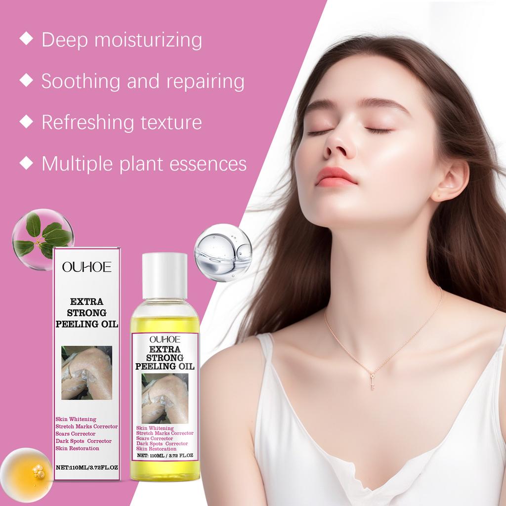 110ml Skin Peeling Oil Super Strength Body Peeling Oil Brightening Skin Tone Moisturizing Skin Care Exfoliating Yellow Oil