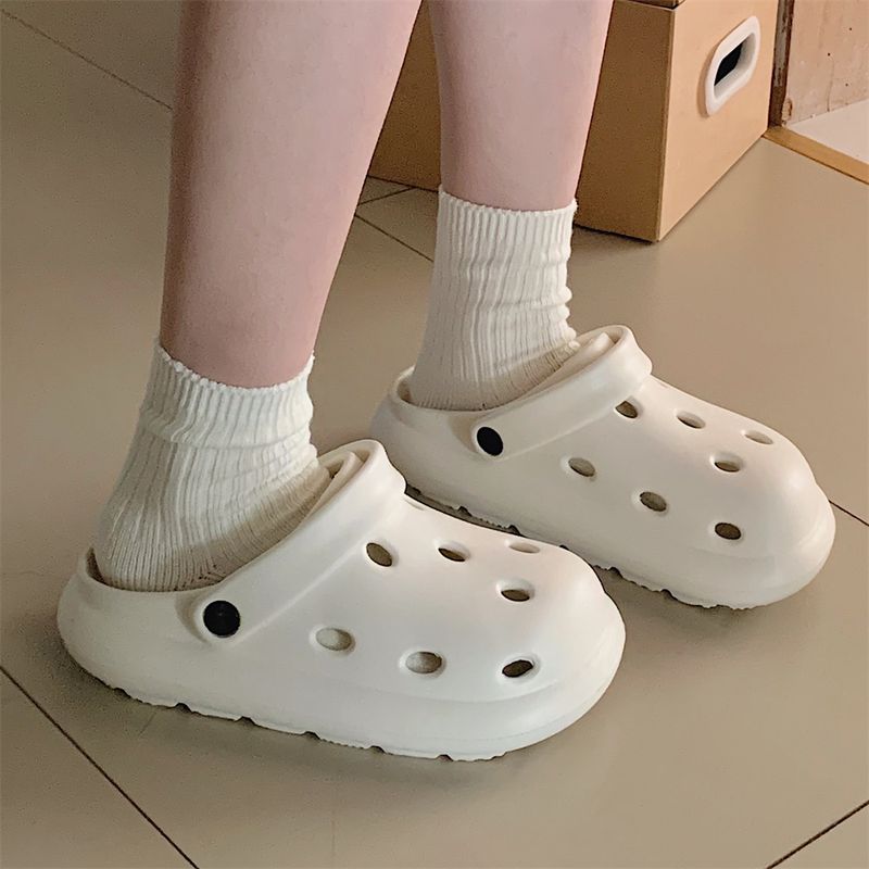 

Thin Strip Non Slip Soft Bottom Hole Shoes Baby Boy and Girl Summer Outdoor Wear Closed Toe Half Slippers Cute Beach Shoes Sandals White [Minimalist Cave]] 40(-41 [standard code]])