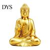 Decoratief Boeddha Ornament voor Woonkamer 3D Geprint Gouden Beeldje, Zittend Shakyamuni Figuurtje, Beeld Sculptuur Meditatie Decoraties met Serene
