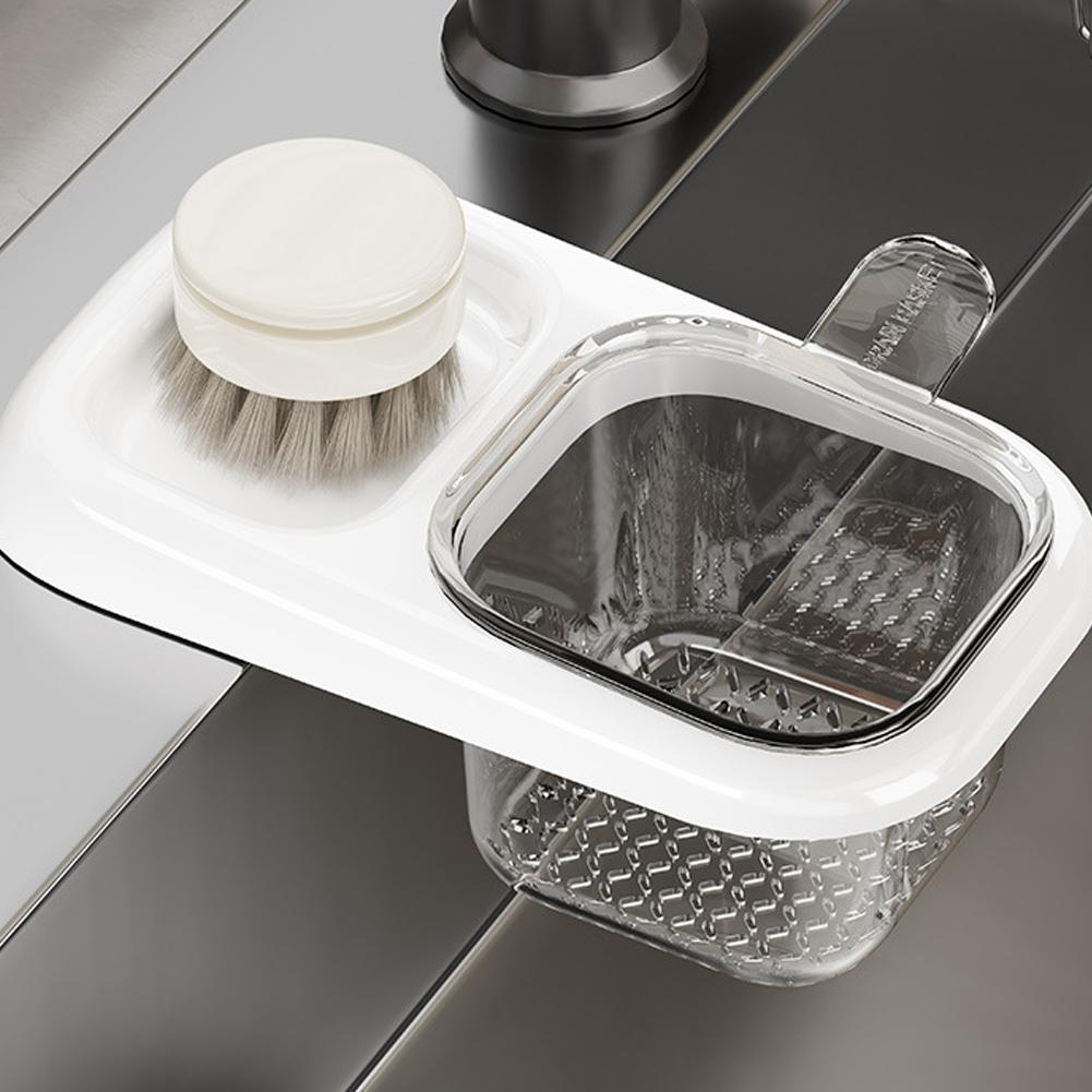 Kitchen Sink Strainer Basket Food Waste Catcher Collapsible Drain Rack with Handle for Washing Vegetables Dishes Fruits Draining