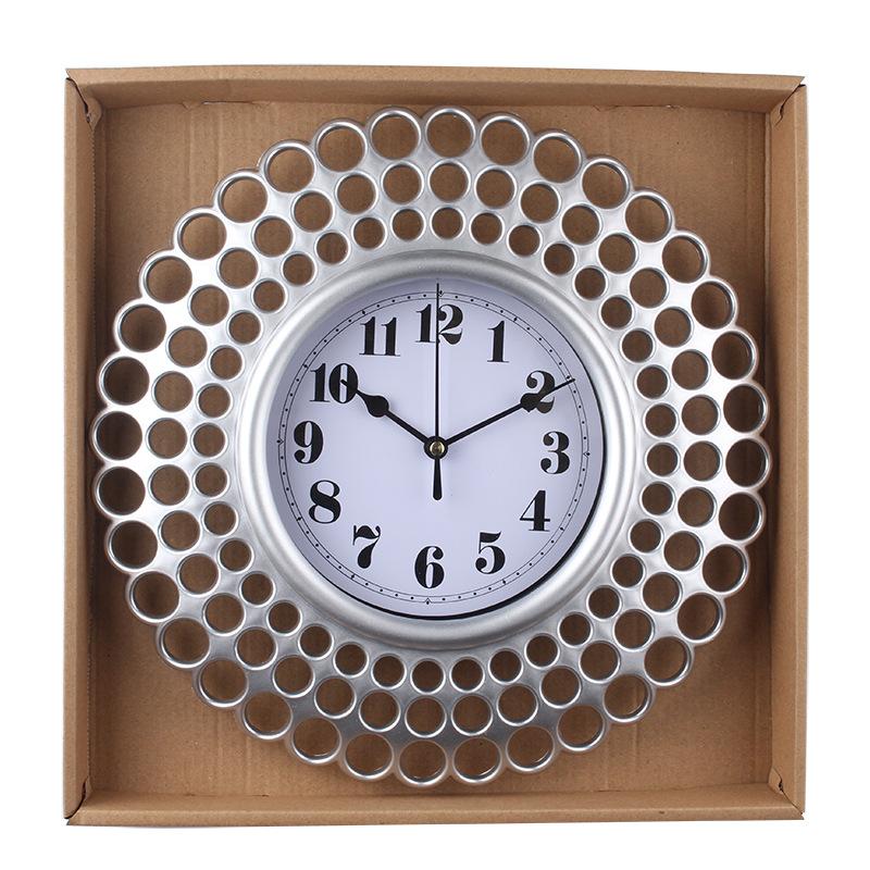 

Настенные часы Гостиная Дом Мода Настенные часы Атмосферные Бесшумные Современные Простые Индивидуальные Креативные Кварцевые часы Silver 30CM