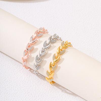 Yunjin, Schmuck 18K Blattgold Armband, Mode Hochzeitschmuck Damen Diamantarmband