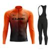 Rvouei Cube Breathable Team Long Sleeve  Bib Pants Ropa Ciclismo Bicycle Clothing MTB Bike Uniform Men Clothes 2026 Autumn Breathable Cycling Suit Set
