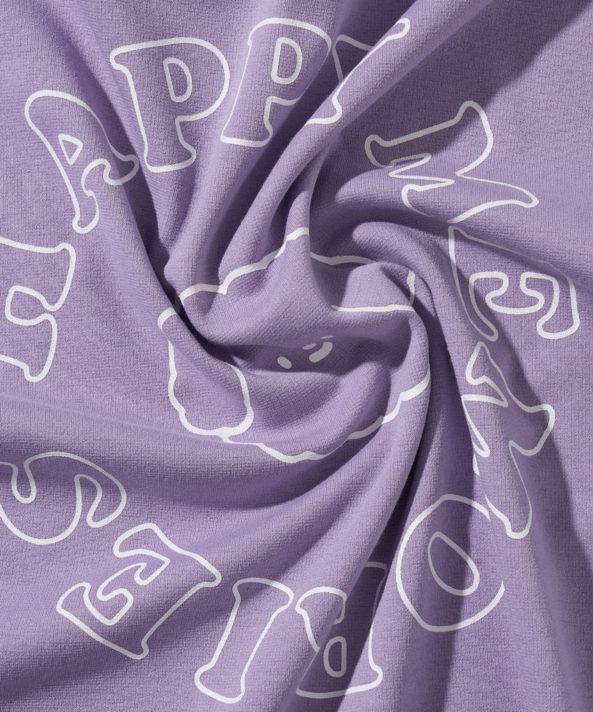 HIWITH Happy Short Sleeve T-Shirt_Purple