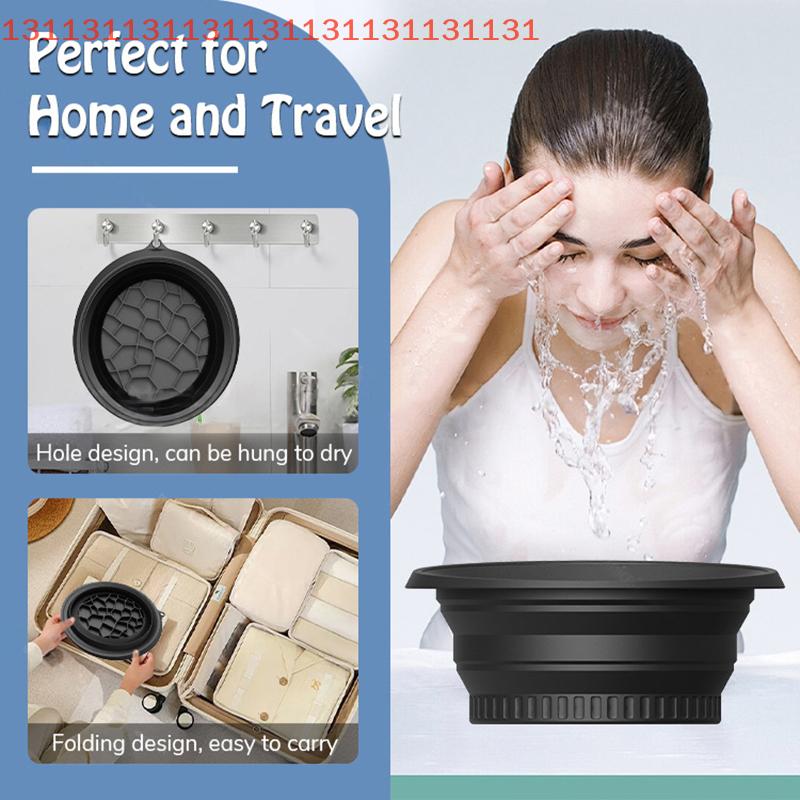 Portable Face Dipping Bowl for Ice Bath And Home Skincare Routine for Women And Girls 1 Pcs Large Foldable Silicone Bowl