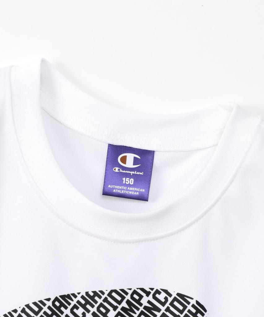 Champion Modern Short Sleeve Crew School Size Vapor Short Sleeve White T-Shirt, Kids' Neck, Quick-Drying, C, T-Shirt, CK-BS323,