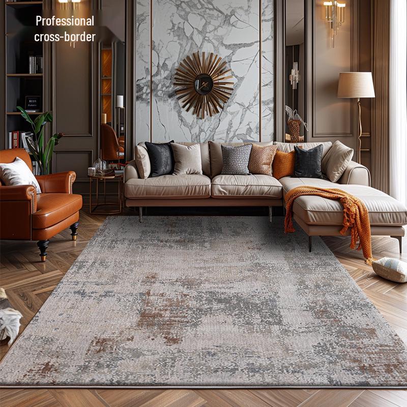 Ink Splash Style Imitation Cashmere Rug - Stain-Resistant Living Room or Bedroom Carpet, Large Area Coverage