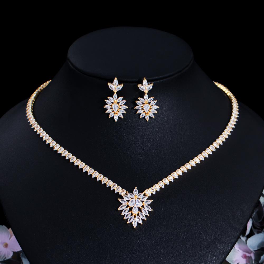 Special For Zircon Chain Necklace Design Earrings Temperament Bridal Chain