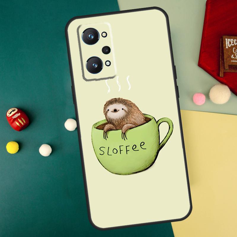 Sloth Animal Cute For Realme C75 C61 C67 C63 C71 C55 C51 C65 C53 GT6 GT7 15 Pro 10 11 12 13 14 Pro Plus Case