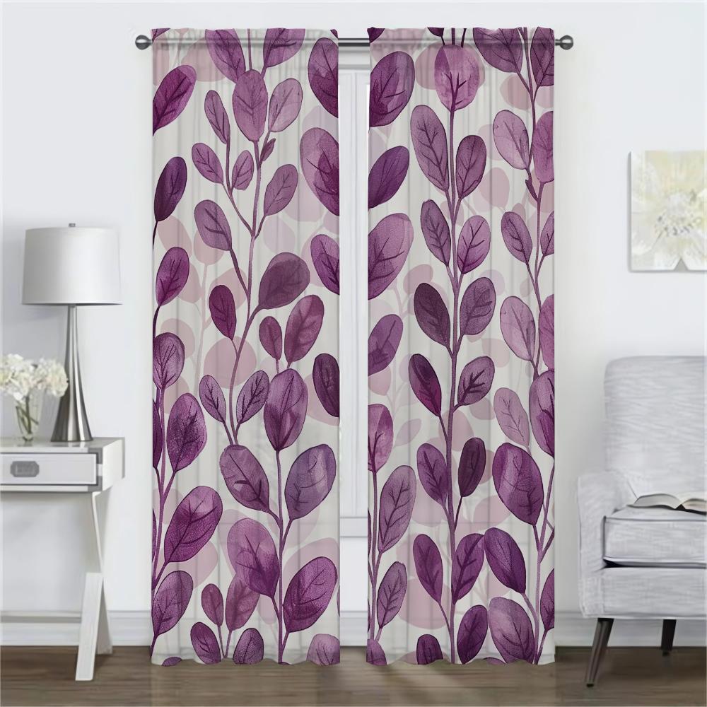 Leaf Blackout Curtains for Camera Window Curtain for Room 2 Panel Shades Partition Home Interior Curtains Halloween Decoration