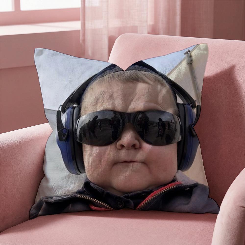 

Funny Hasbulla Cushion Cover Multi-Scene Pillow Cover for Home & Car - Reversible, Soft & Durable for Daily Use 45cmx45cm