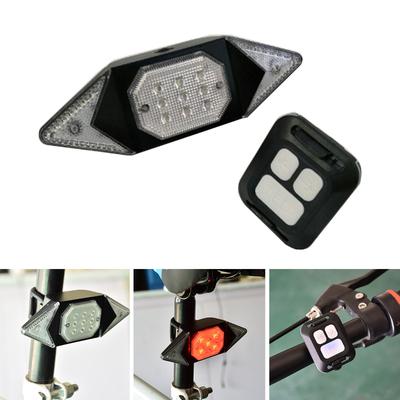 Bike Tail Light Bicycle Rear Brake Lights USB Rechargeable Remote Control LED Warning Bicycle Flashlight Waterproof