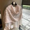 Four Seasons Cotton And Linen Feel Scarf Plain Floral Lace Soft Skin-Friendly Small Fresh Accessories Silk Scarf Women'S Shawl
