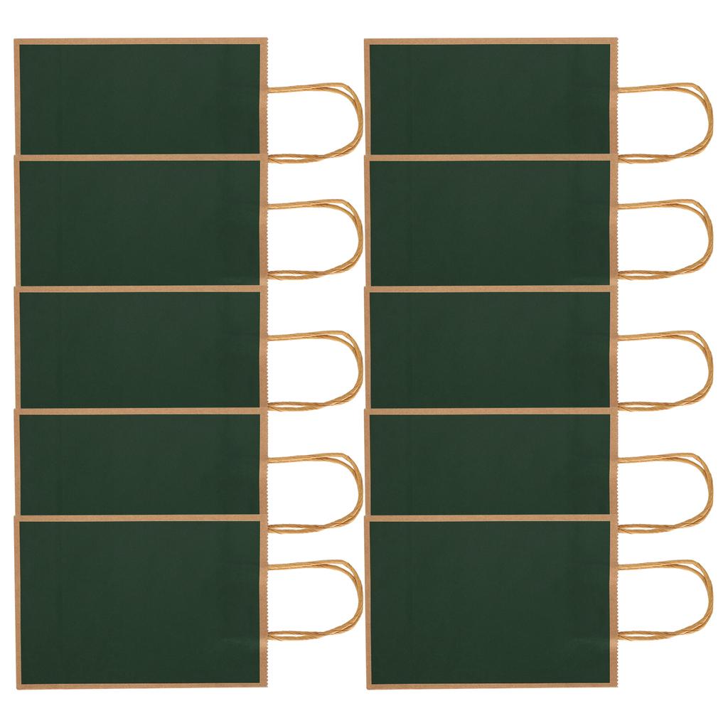 10Pcs Kraft Paper Bag Snacks Shopping Present Gift Bags With Handles for Wedding