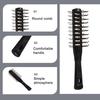 Yousheng Rib Comb Soft Teeth Ergonomics Handle Non-Knotted Professional Salon Curl Hair Black Comb for Home Use