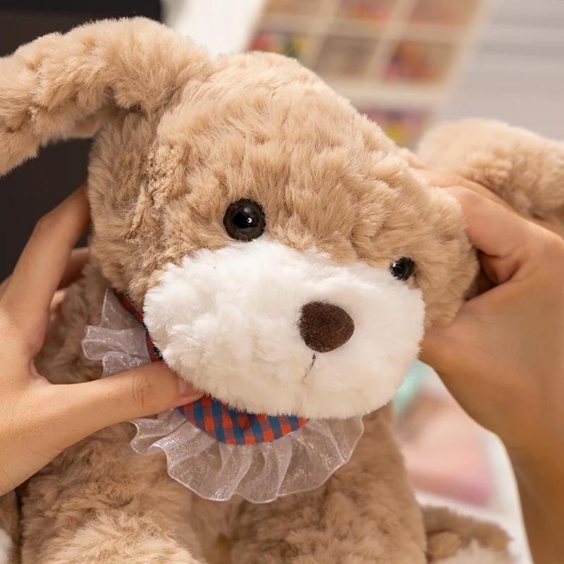 Sale Cuddly Sitting Doggy With Long Ears Plush Toys Fluffy Soft Prety Puppy Dog Doll Kawaii Home Decor Sweet Gift To Kids