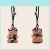 Plush Bear Pilot Keychain Doll Pendant With Flashing Camera For Collectors Kids