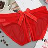 Womens Sexy Fun Underwear Open Crotch Briefs Seamless Stretch Panties Female Low Waist Knickers Bow Hot Bikini Exotic Lingerie