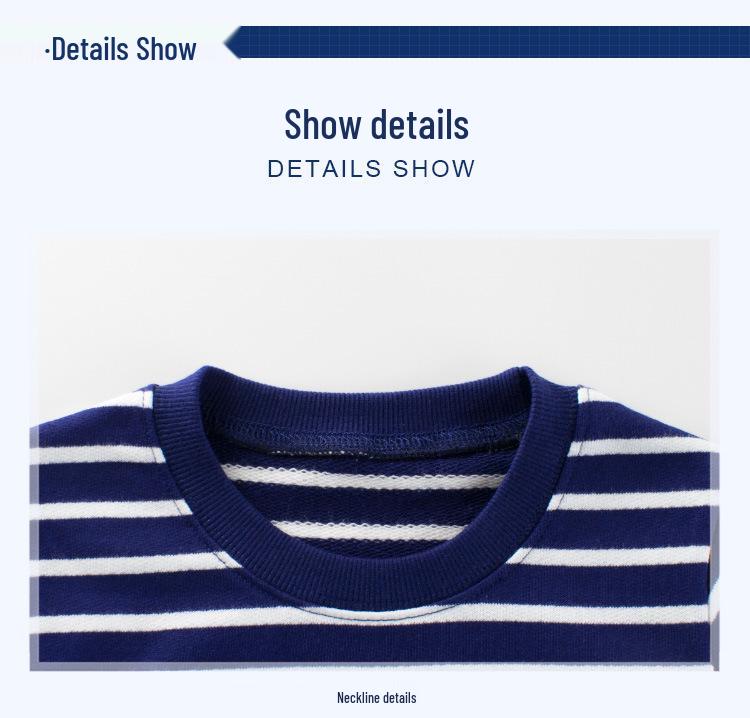 27kids Gestreiftes Herbst 2024 Kinder-Sweatshirt - Einteilige Babykleidung